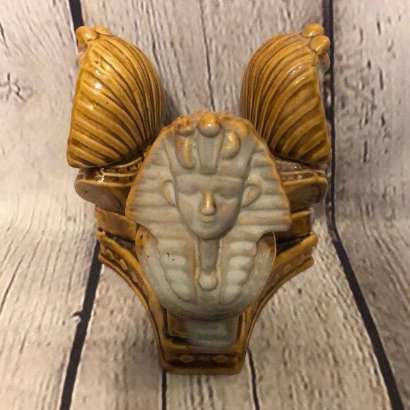 Egyptian King Tut Masks Ceramic Candle Holder - Picture 4 of 11